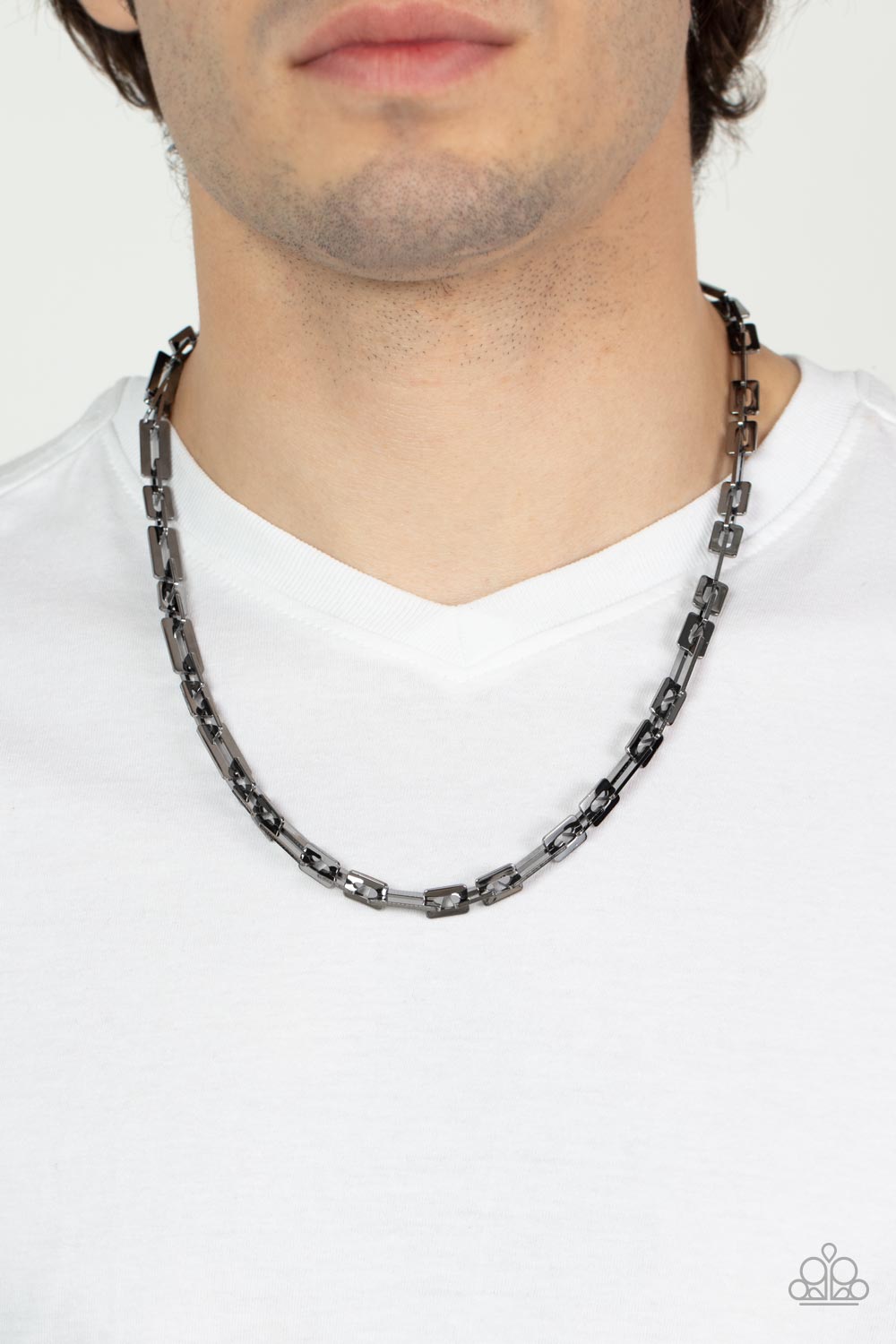 Rocket Zone - black - Paparazzi MENS necklace