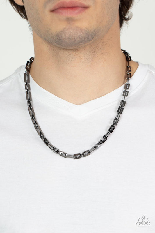 Rocket Zone - black - Paparazzi MENS necklace
