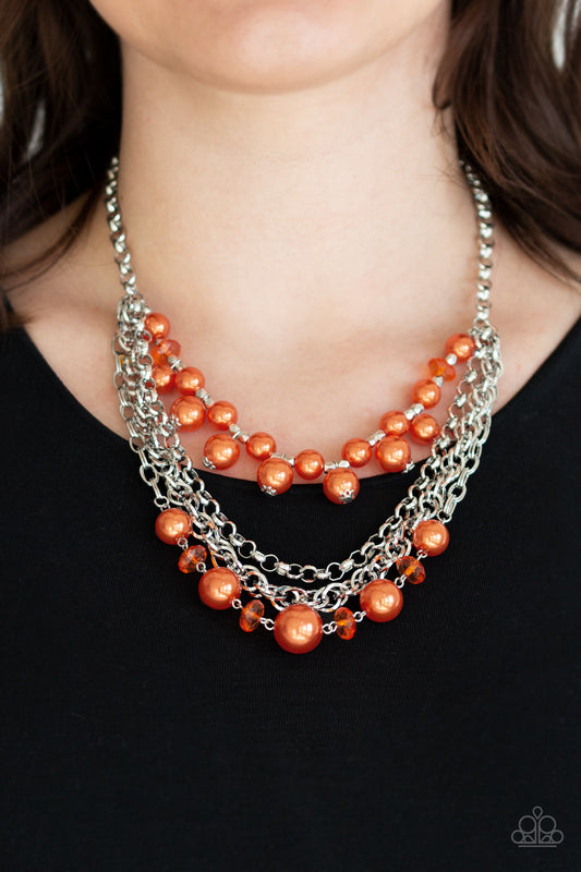 Rockin Rockette - orange - Paparazzi necklace