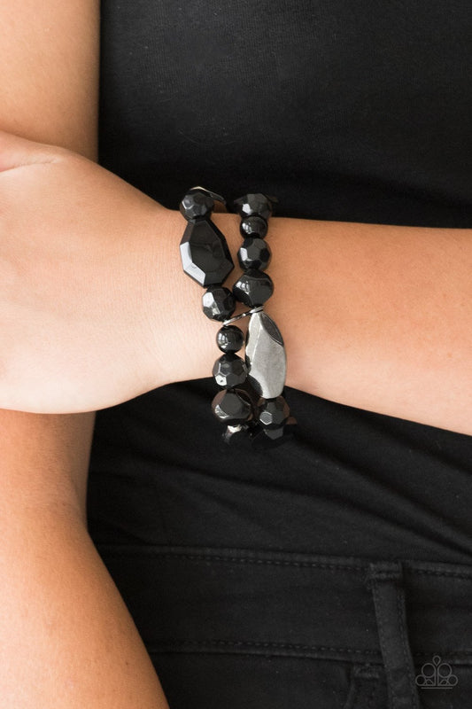 Rocking Rock Candy-black-Paparazzi bracelet