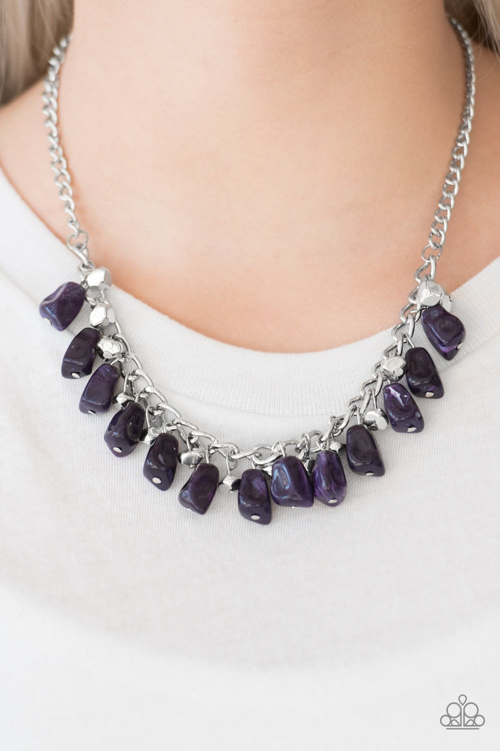 Rocky Shores - purple - Paparazzi necklace
