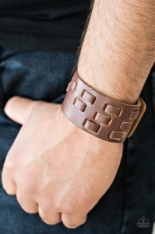 Rodeo Rampage-brown-Paparazzi Men's bracelet
