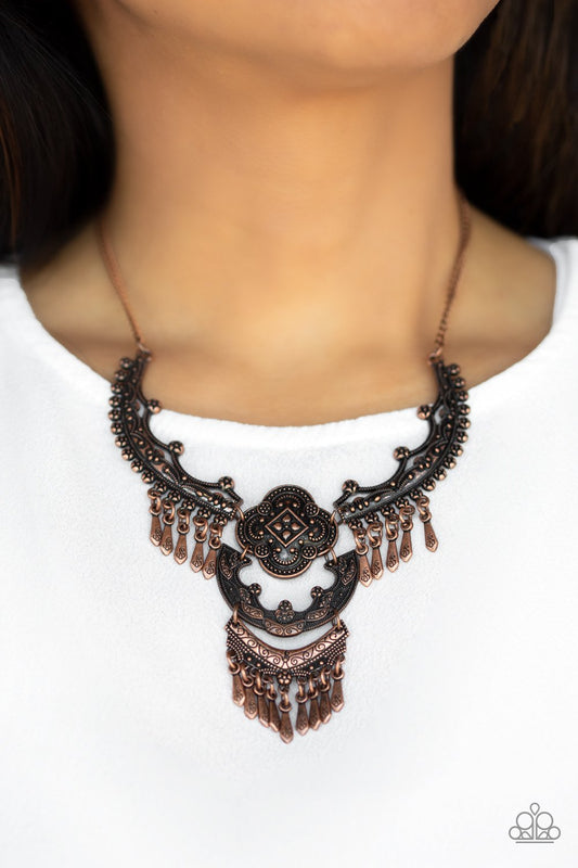Rogue Vogue - copper - Paparazzi necklace