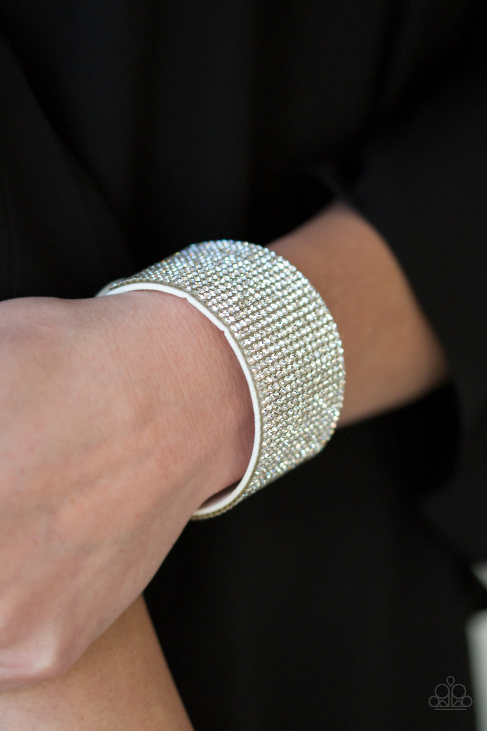 Roll With the Punches - white - Paparazzi bracelet