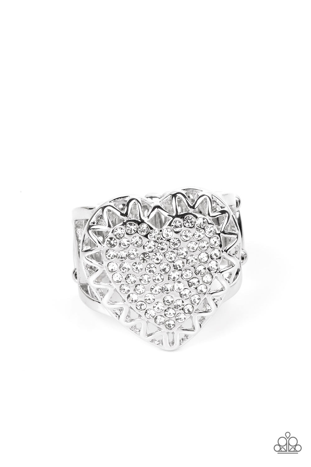 Romantic Escape - white - Paparazzi ring