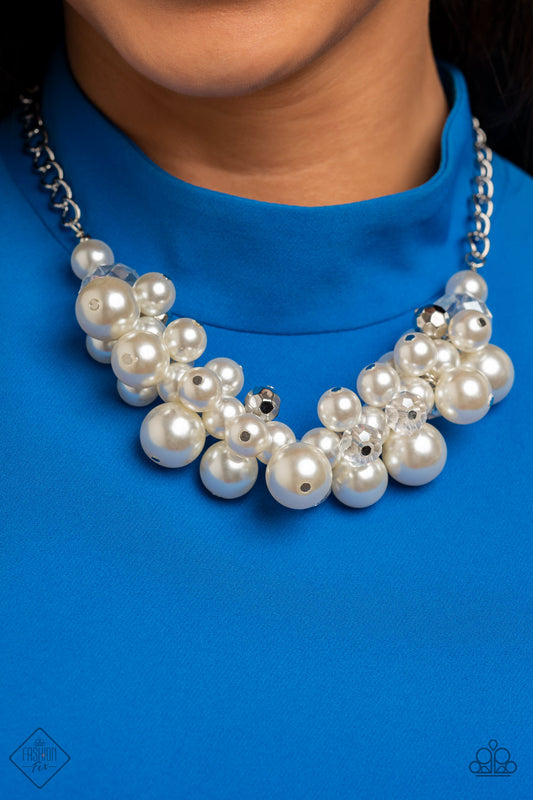 Romantically Reminiscent - white - Paparazzi necklace