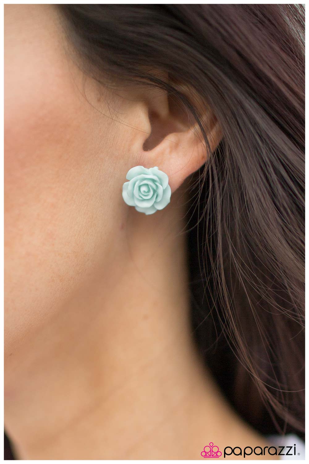 Rose Garden - Blue - Paparazzi earrings