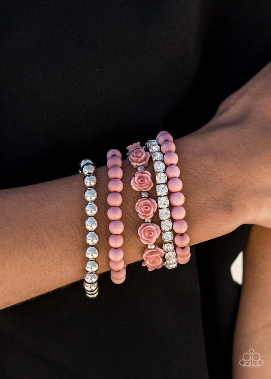 Rose Garden Grandeur-pink-Paparazzi bracelet