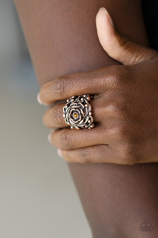 Rose Garden Royal-copper-Paparazzi ring