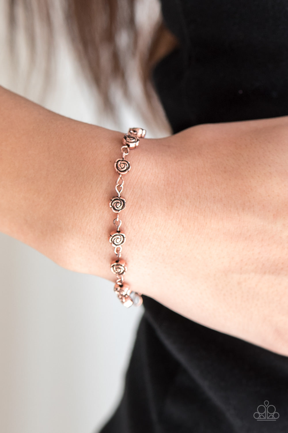 Rosebud Radiance - copper - Paparazzi bracelet
