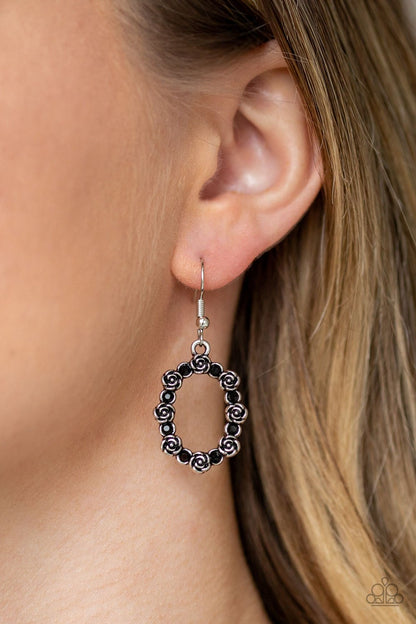 Rosy Royal-black-Paparazzi earrings