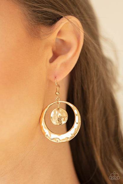 Rounded Radiance - gold - Paparazzi earrings