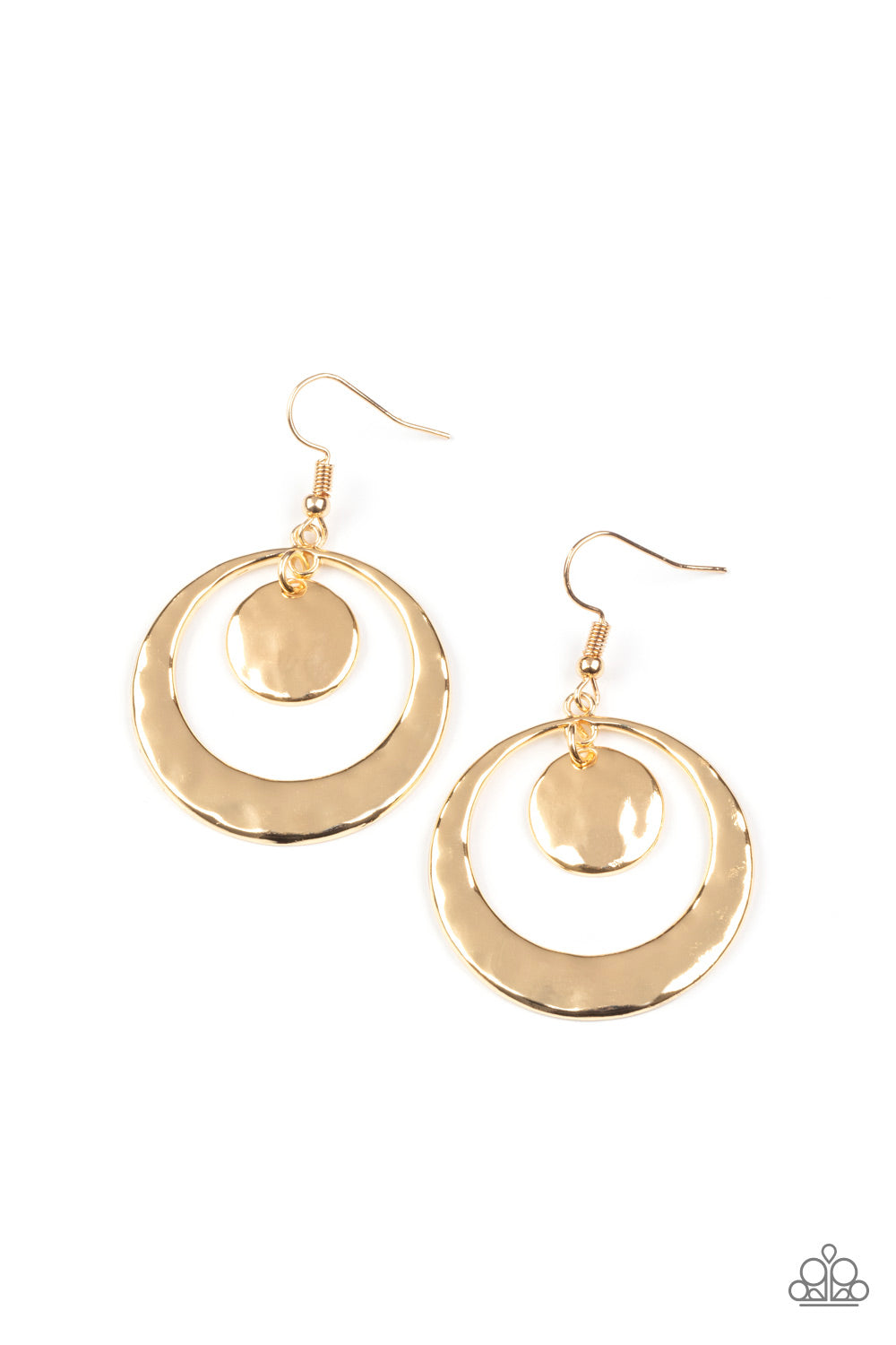 Rounded Radiance - gold - Paparazzi earrings