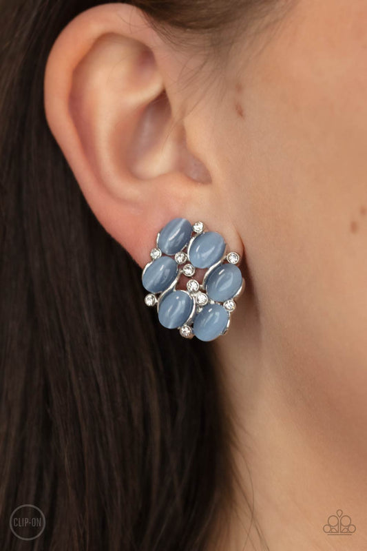 Row, Row, Row Your YACHT - blue - Paparazzi CLIP ON earrings