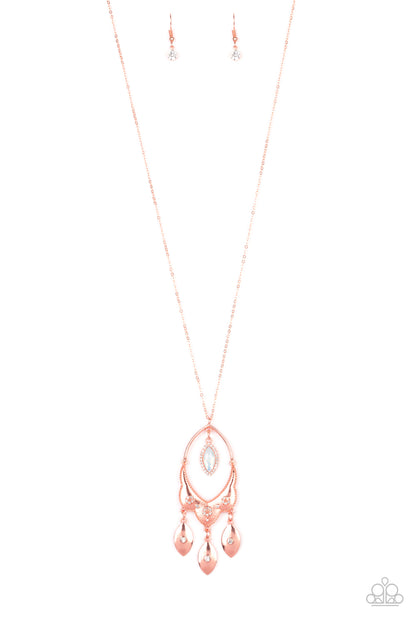 Royal Iridescence - Rose Gold Necklace with Iridescent and White Rhine –  All That Sparkles XOXO