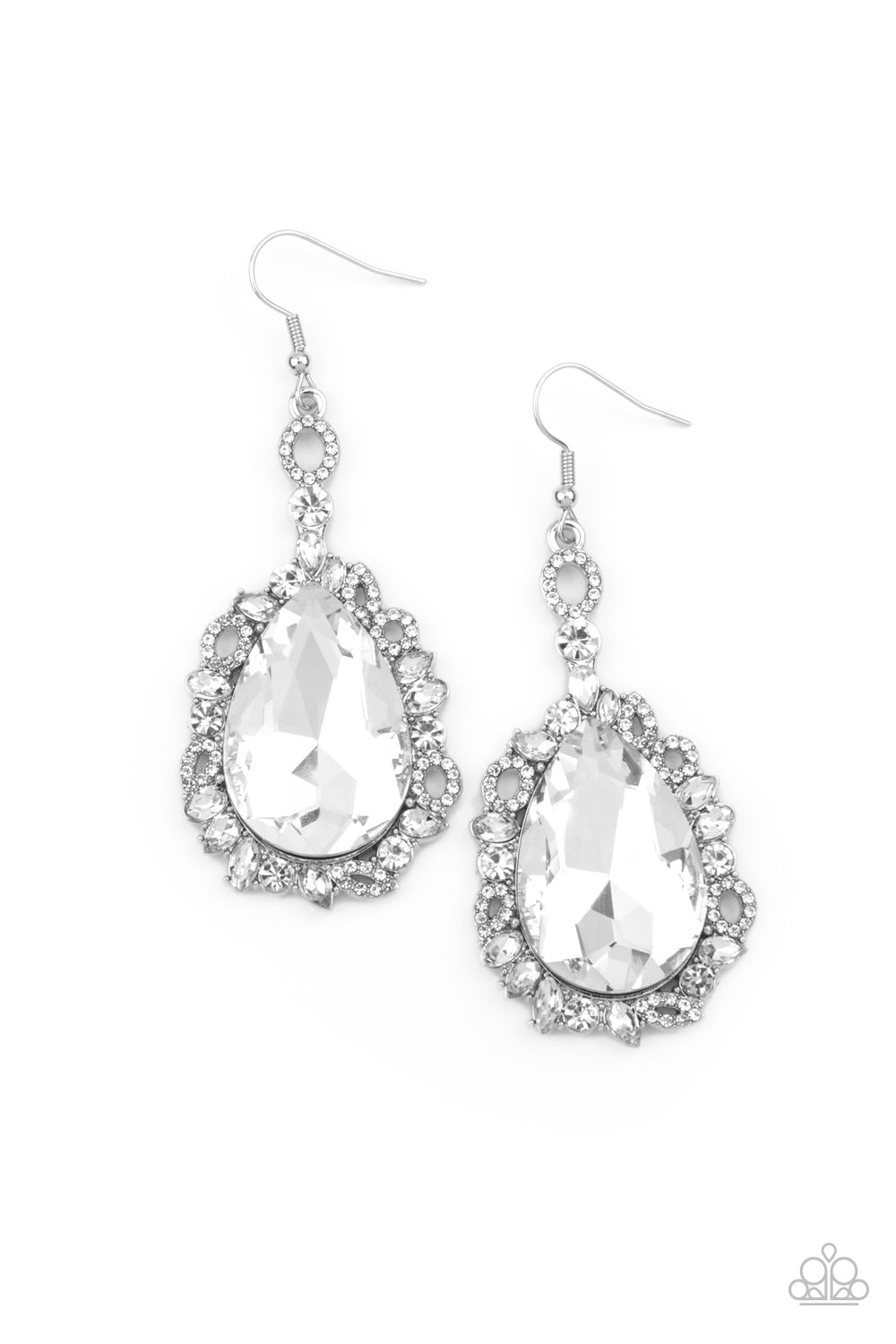 Royal Recognition - white - Paparazzi earrings