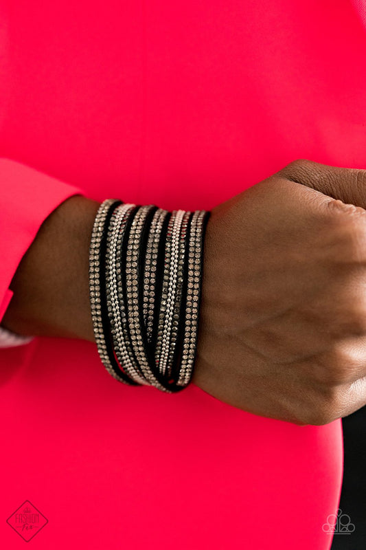 Royal Razzle-black-Paparazzi bracelet