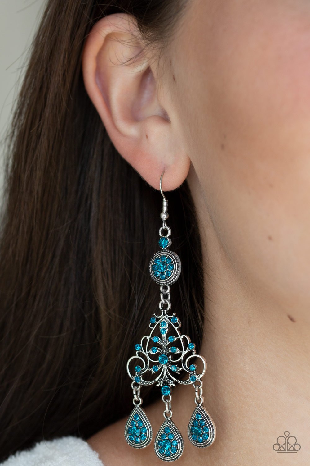Royal Renovation-blue-Paparazzi earrings