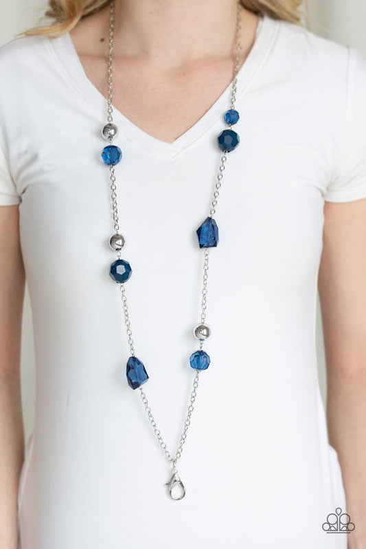 Royal Roller-blue LANYARD-Paparazzi necklace