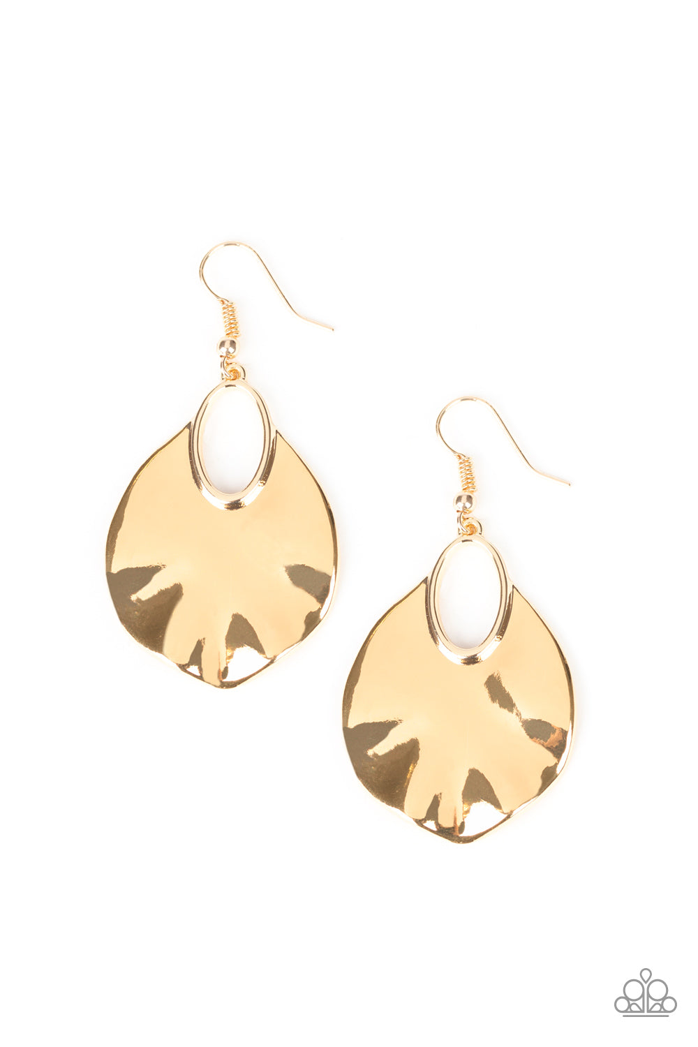 Ruffled Refinery - gold - Paparazzi earrings