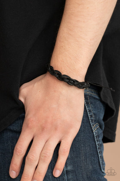 Rugged Adventure - black - Paparazzi mens bracelet