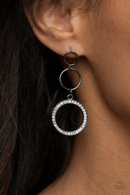 Rule Breaking Radiance - black - Paparazzi earrings