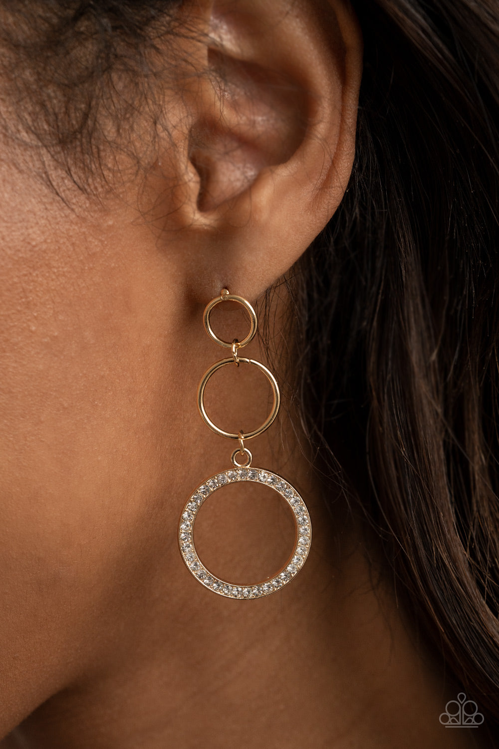 Rule Breaking Radiance - gold - Paparazzi earrings