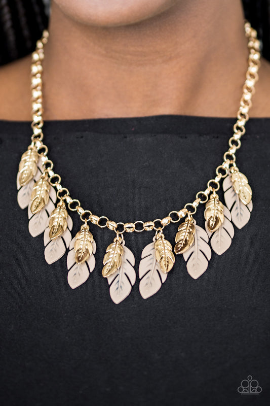 Rule the Roost - brown and gold - Paparazzi necklace