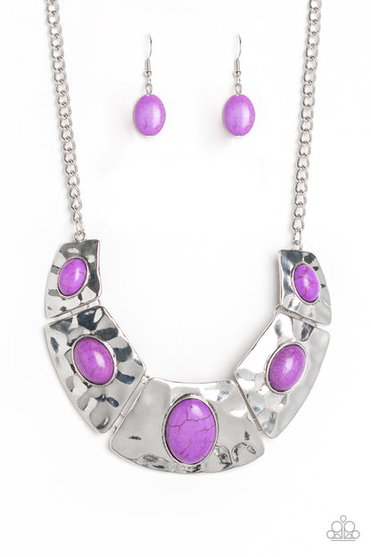 Ruler in Favor - purple - Paparazzi necklace
