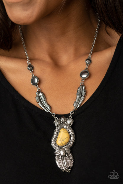 Ruler of the Roost - yellow - Paparazzi necklace