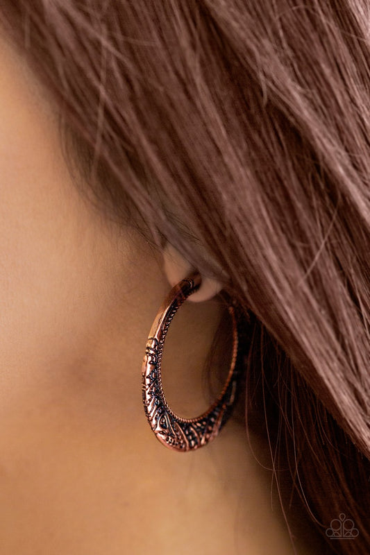 Rumba Rendezvous-copper-Paparazzi earrings