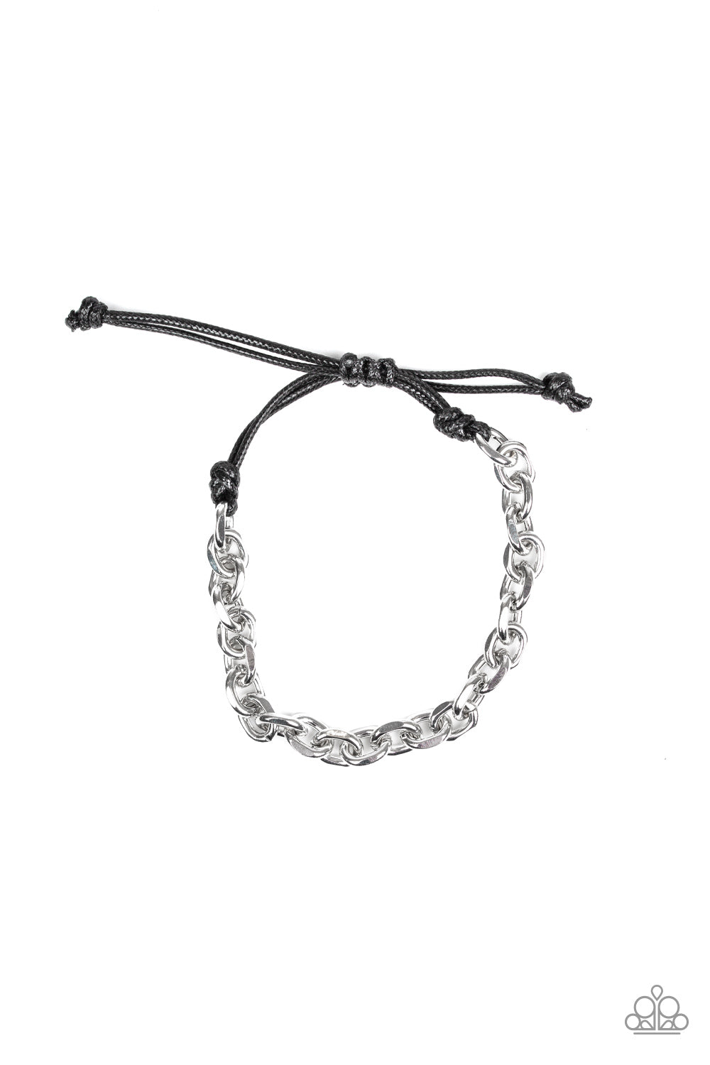 Rumble - silver - Paparazzi mens bracelet