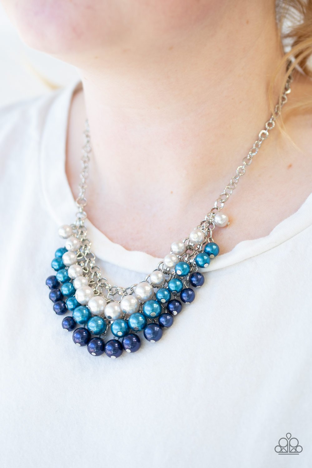 Run for the HEELS - blue - Paparazzi necklace