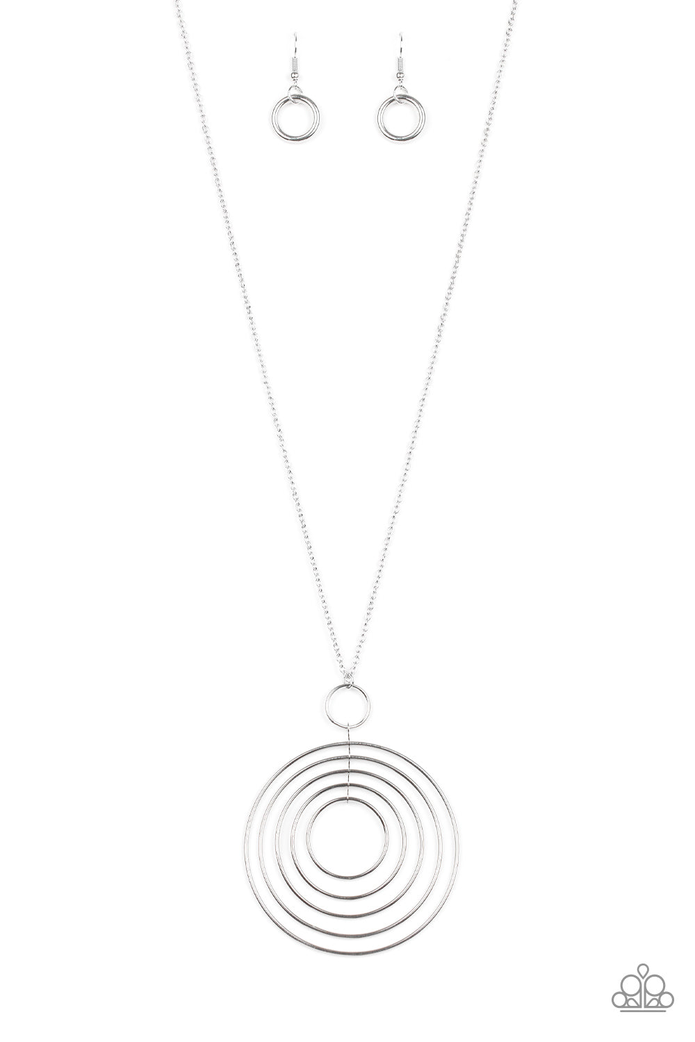 Running Circles In My Mind - silver - Paparazzi necklace