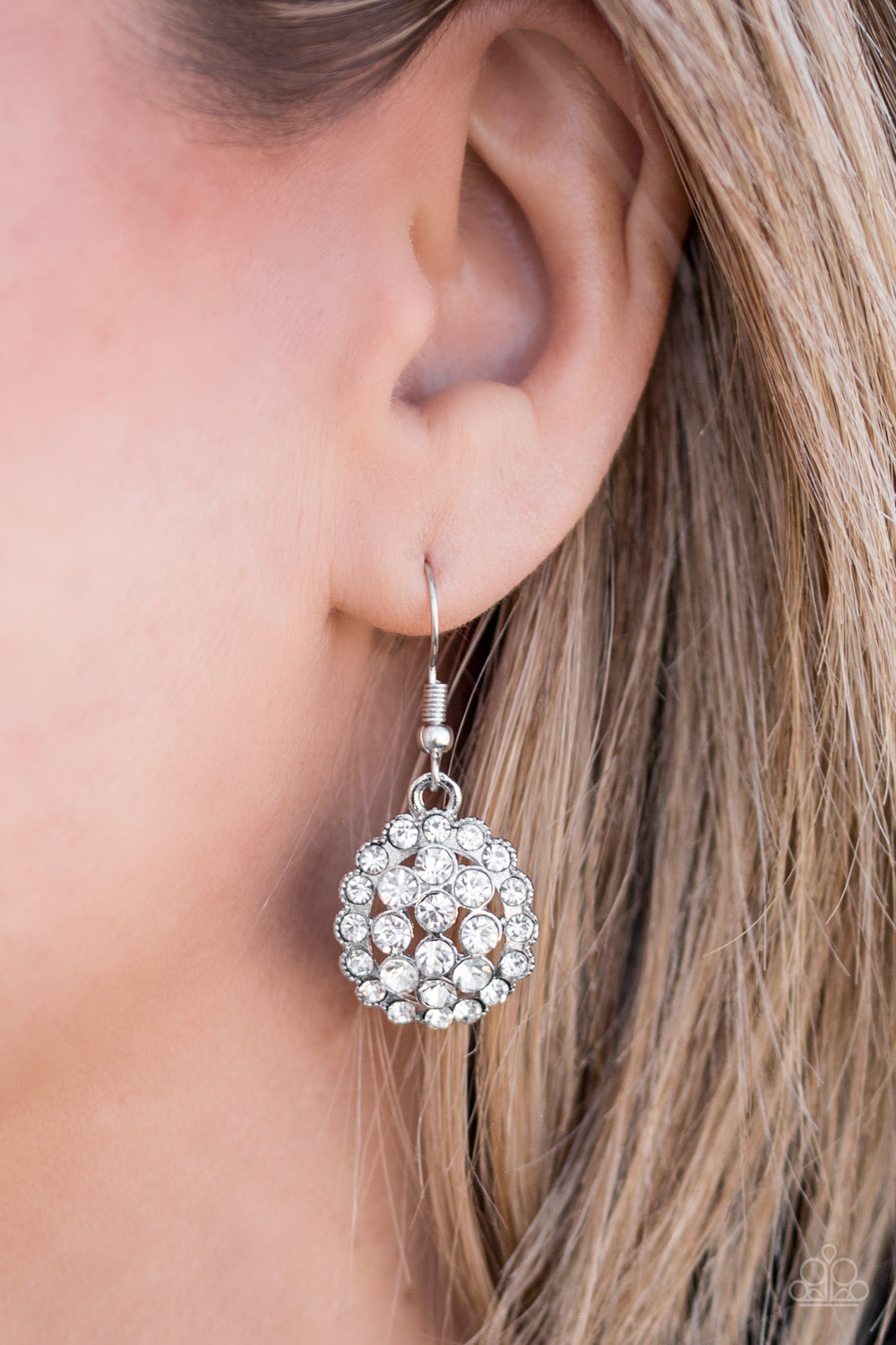 Runway Ready - white - Paparazzi earrings