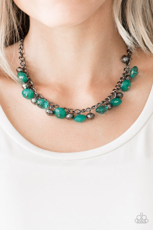 Runway Rebel - green - Paparazzi necklace