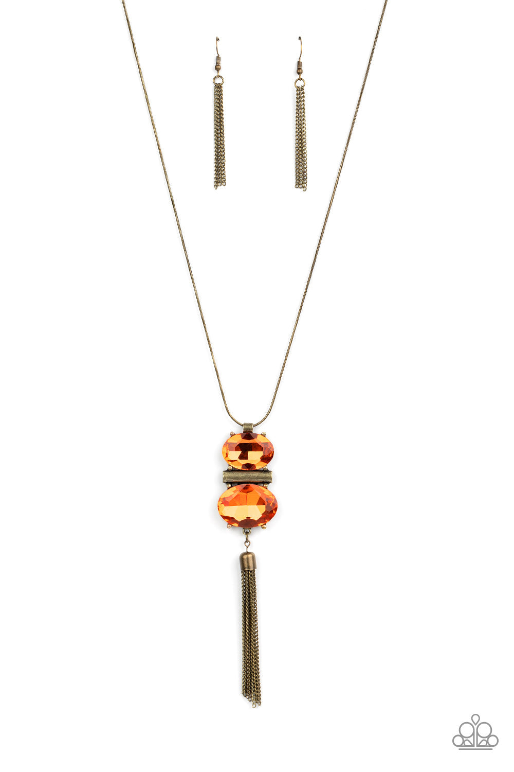 Runway Rival - orange - Paparazzi necklace