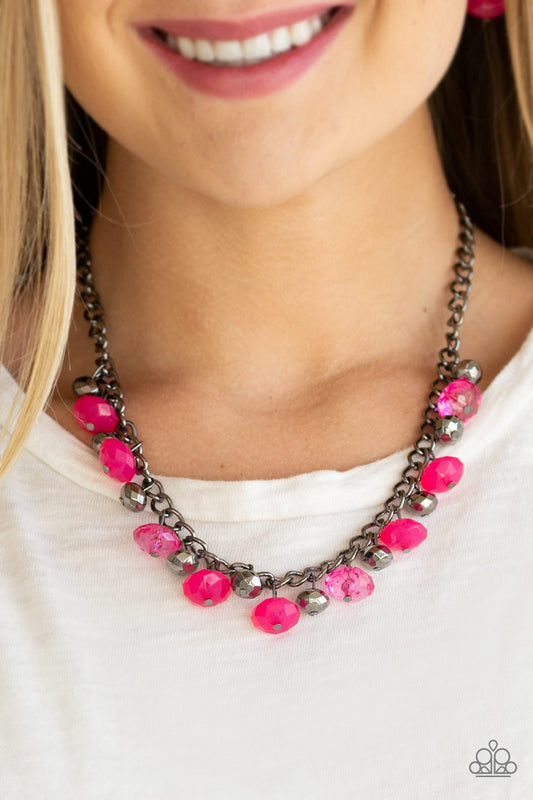 Runway Rebel - pink - Paparazzi necklace