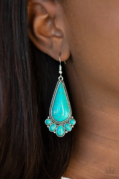Rural Recluse - blue - Paparazzi earrings