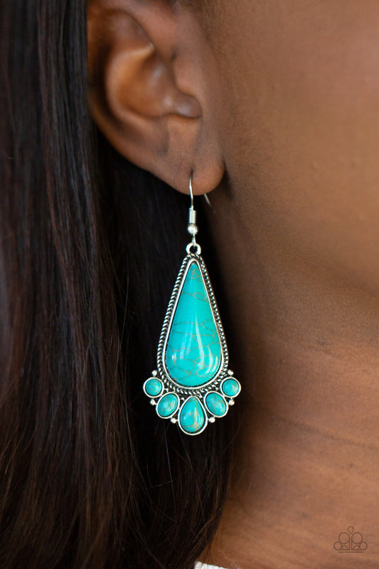 Rural Recluse - blue - Paparazzi earrings
