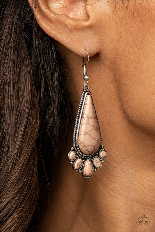 Rural Recluse - brown - Paparazzi earrings