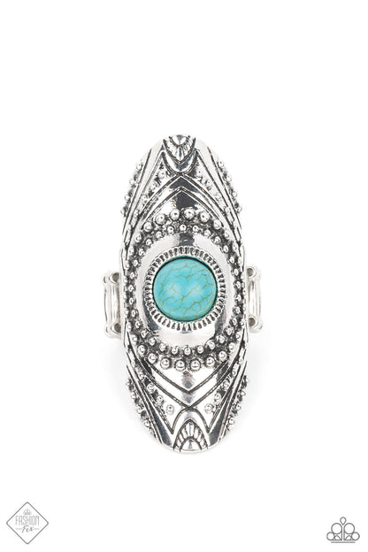 Rural Residence - blue - Paparazzi ring