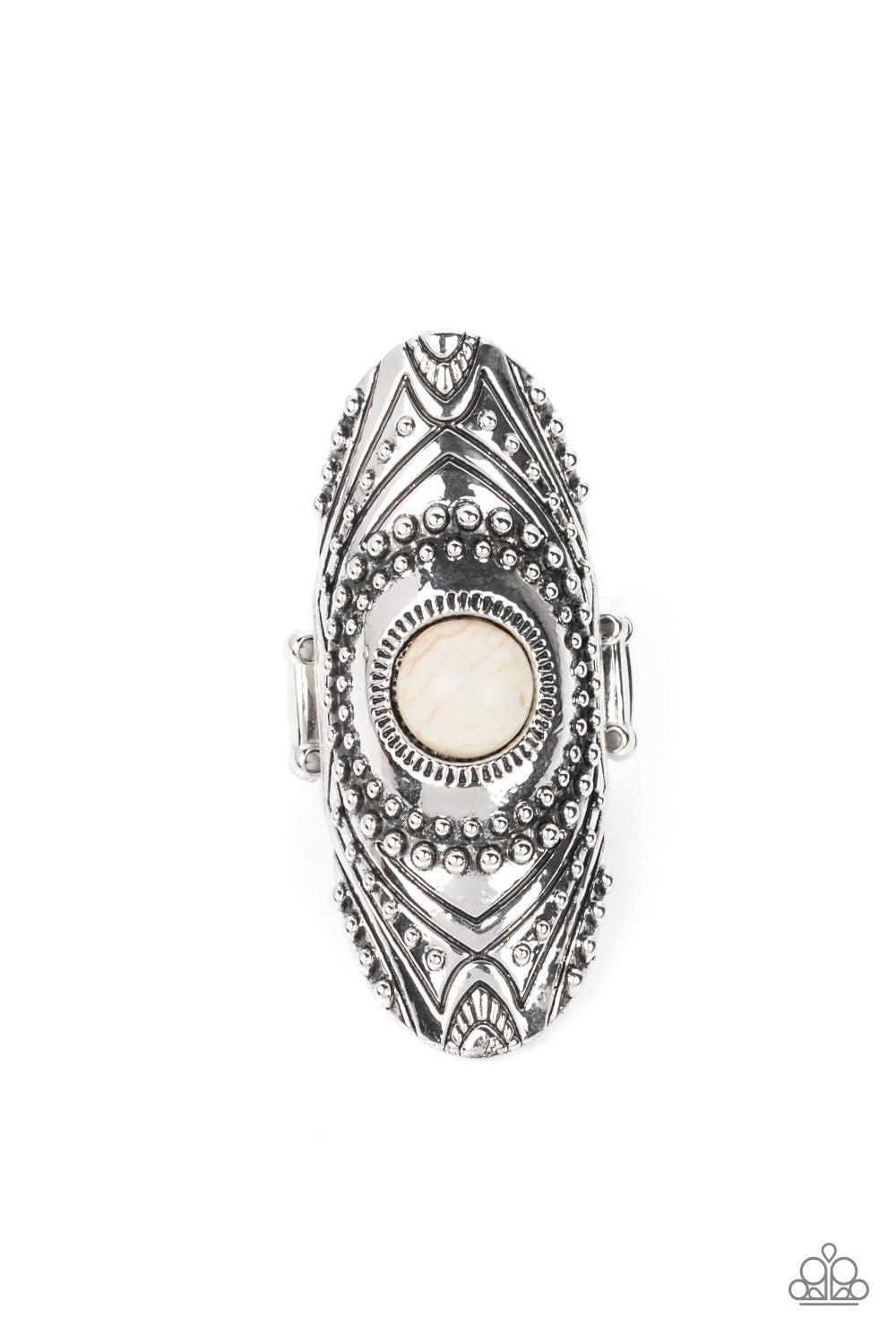 Rural Residence - white - Paparazzi ring