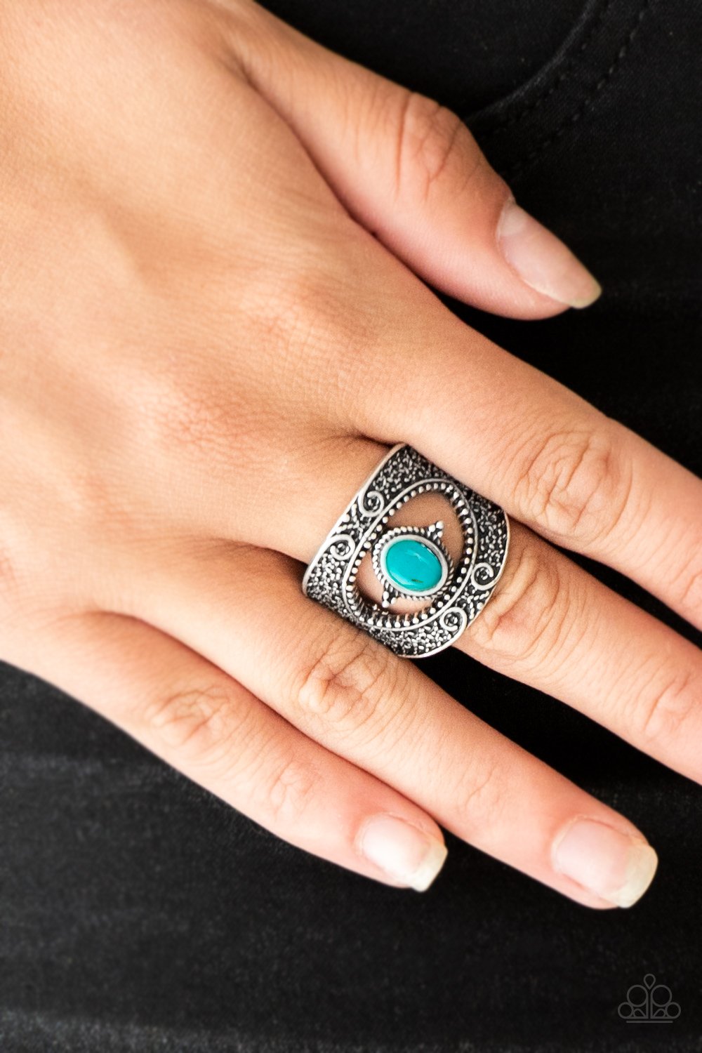 Rural Relic-blue-Paparazzi ring