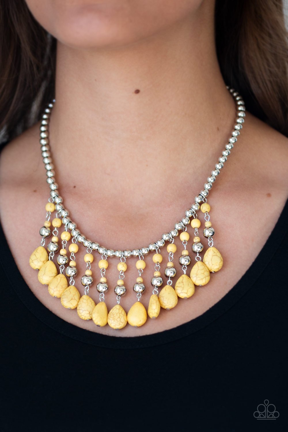Rural Revival-yellow-Paparazzi necklace