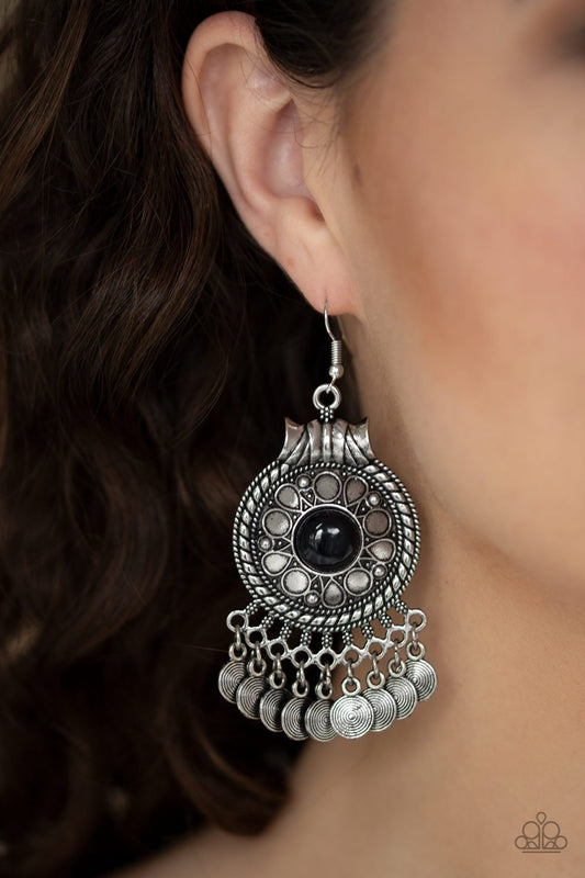 Rural Rhythm-black-Paparazzi earrings