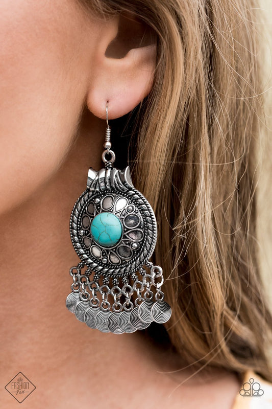 Rural Rhythm-blue-Paparazzi earrings