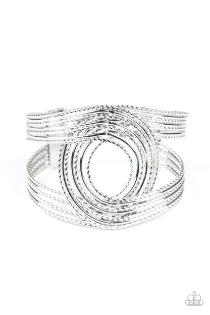 Rustic Coils - silver - Paparazzi bracelet