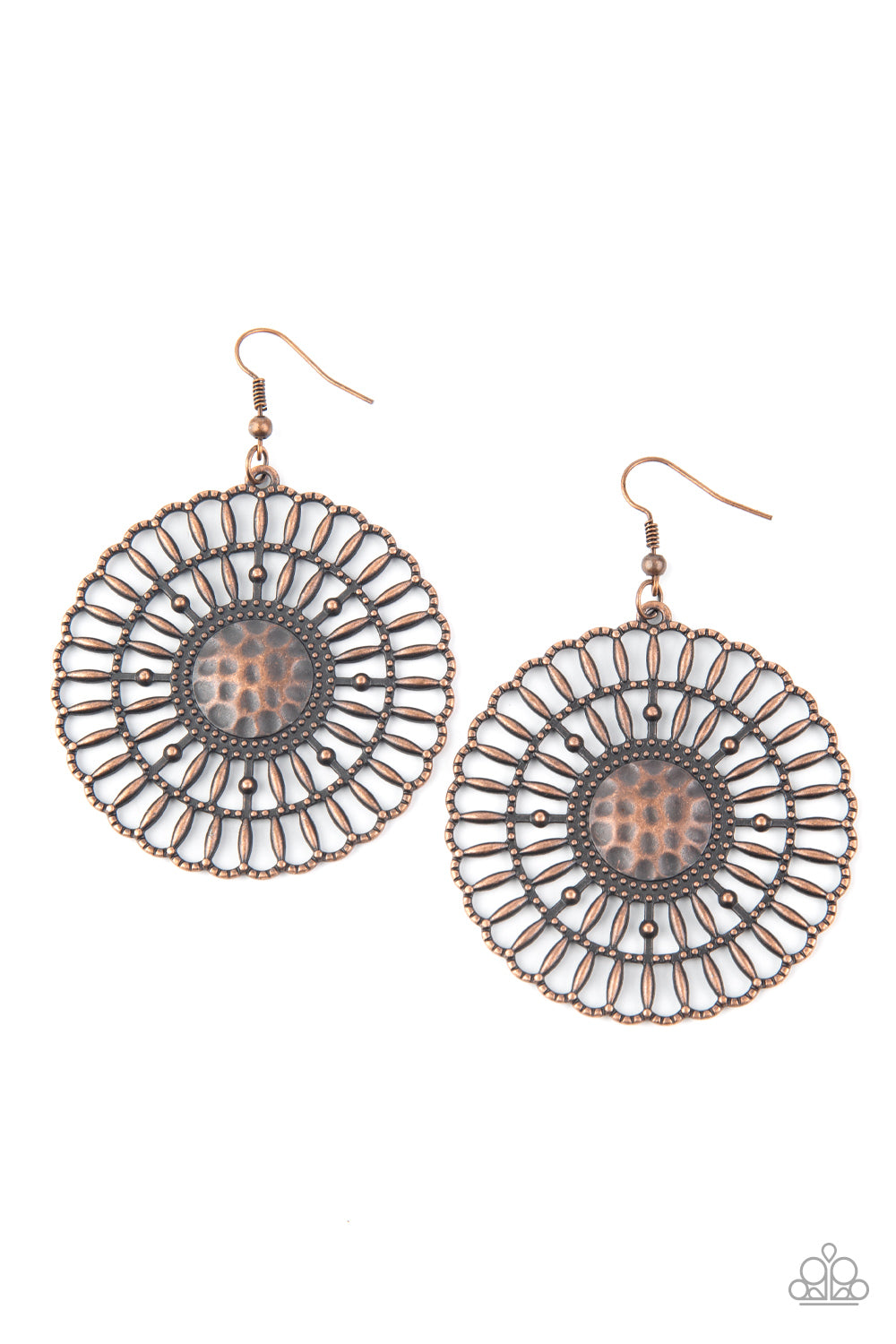 Rustic Groves - copper - Paparazzi earrings
