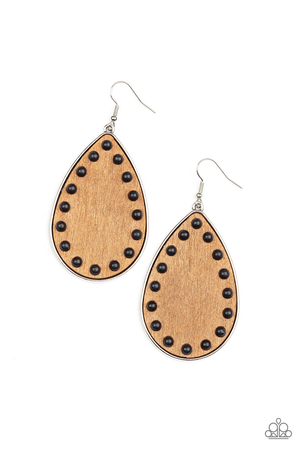 Rustic Refuge - black - Paparazzi earrings